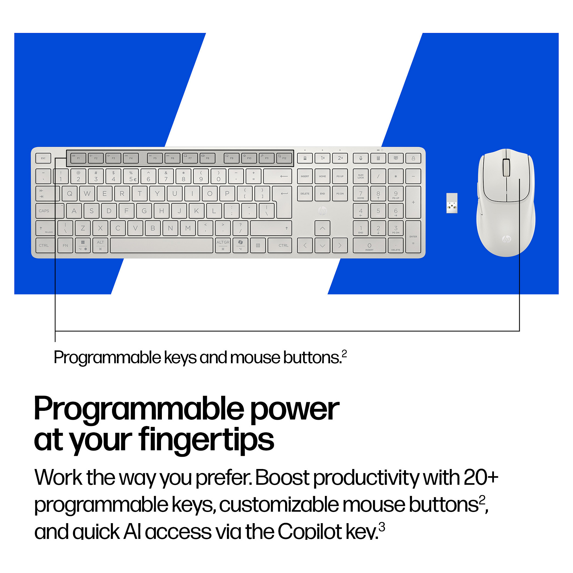 HP Multi-Device Dual-Mode Mouse and Keyboard Combo 495C White