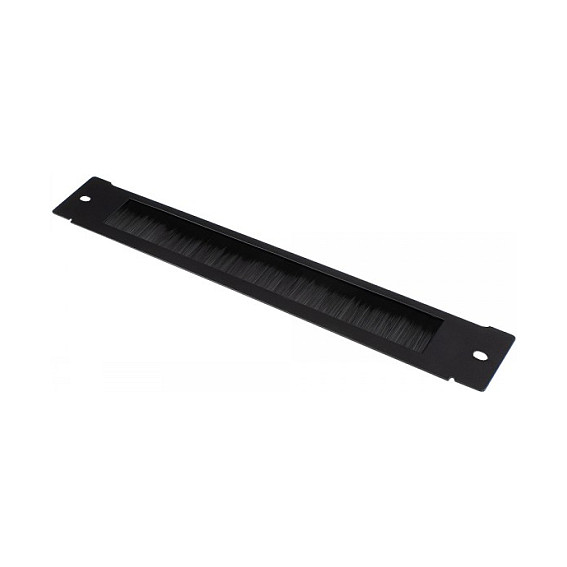 Bürstenleiste 380 mm x 57 mm für Good Connections® 19"" Wandgehäuse FLAT-Pack (GC-RFxxxS), tiefschwarz (RAL9005)