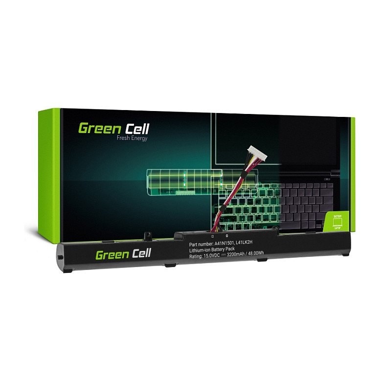 Greencell Laptop Battery A41N1501 for Asus ROG GL752 VivoBook Pro N552 15V 3200mAh Zubehör Notebooks