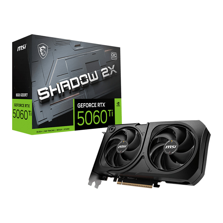 MSI GEFORCE RTX 5060 TI 8G SHADOW 2X OC PLUS graphics card NVidia PCI-Express Grafikkarten