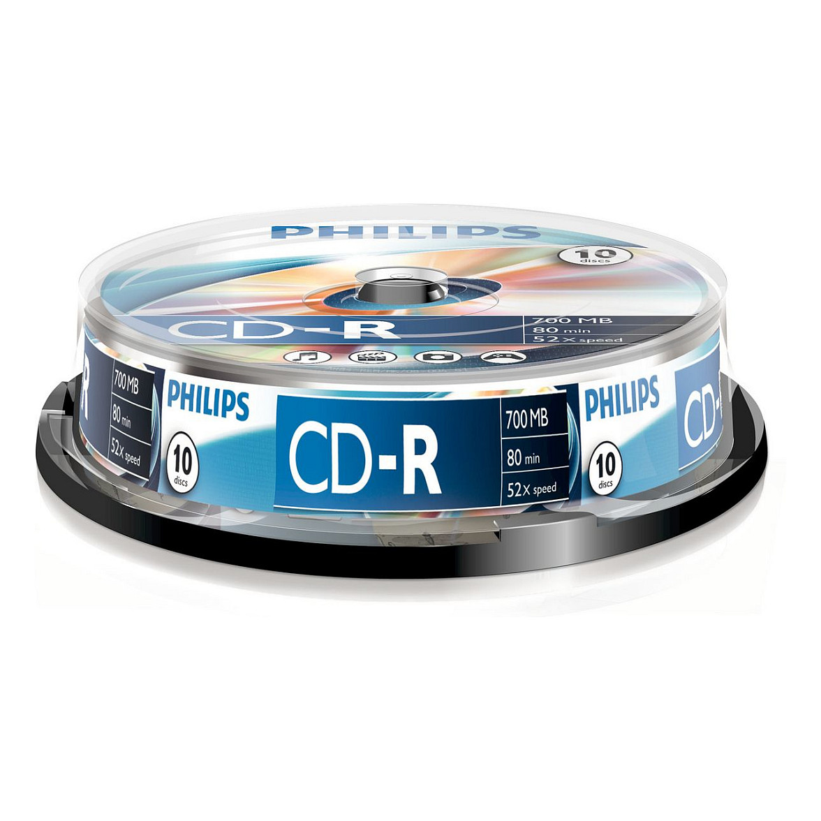 1x10 Philips CD-R 80Min 700MB 52x SP Multimedia-Zubehör