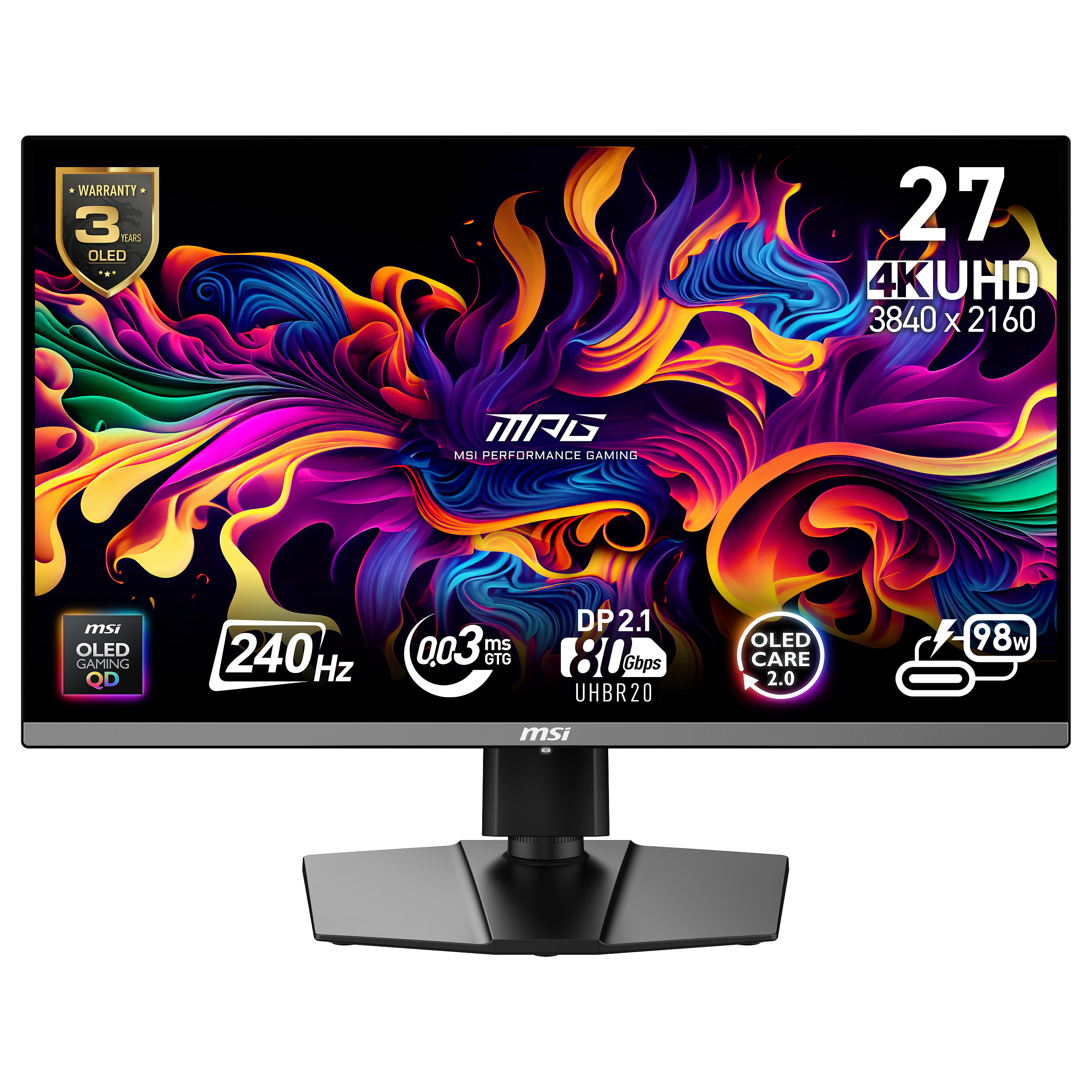 MSI MPG 272URX QD-OLED computer monitor