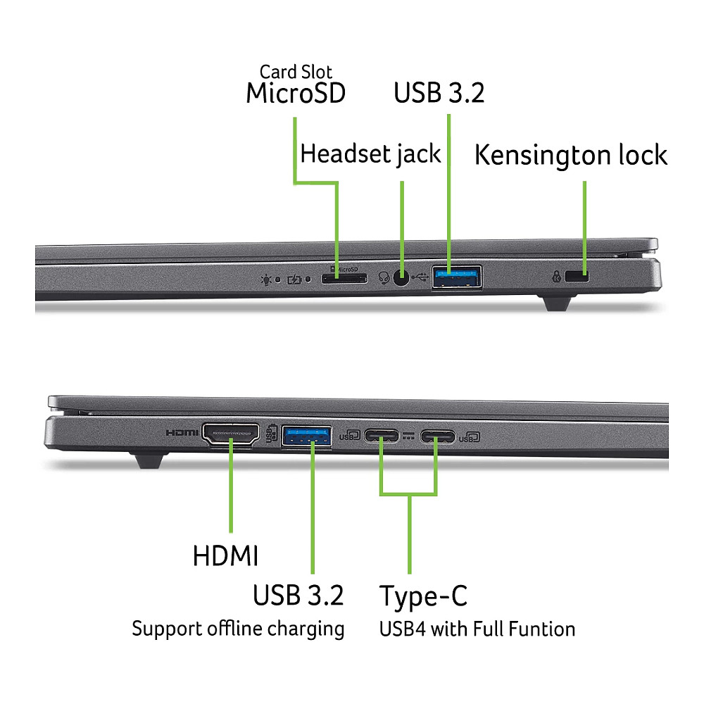 Acer A16-11M-X04K SNAPDRAGON X 16IN 16GB 512GB SSD W11H
