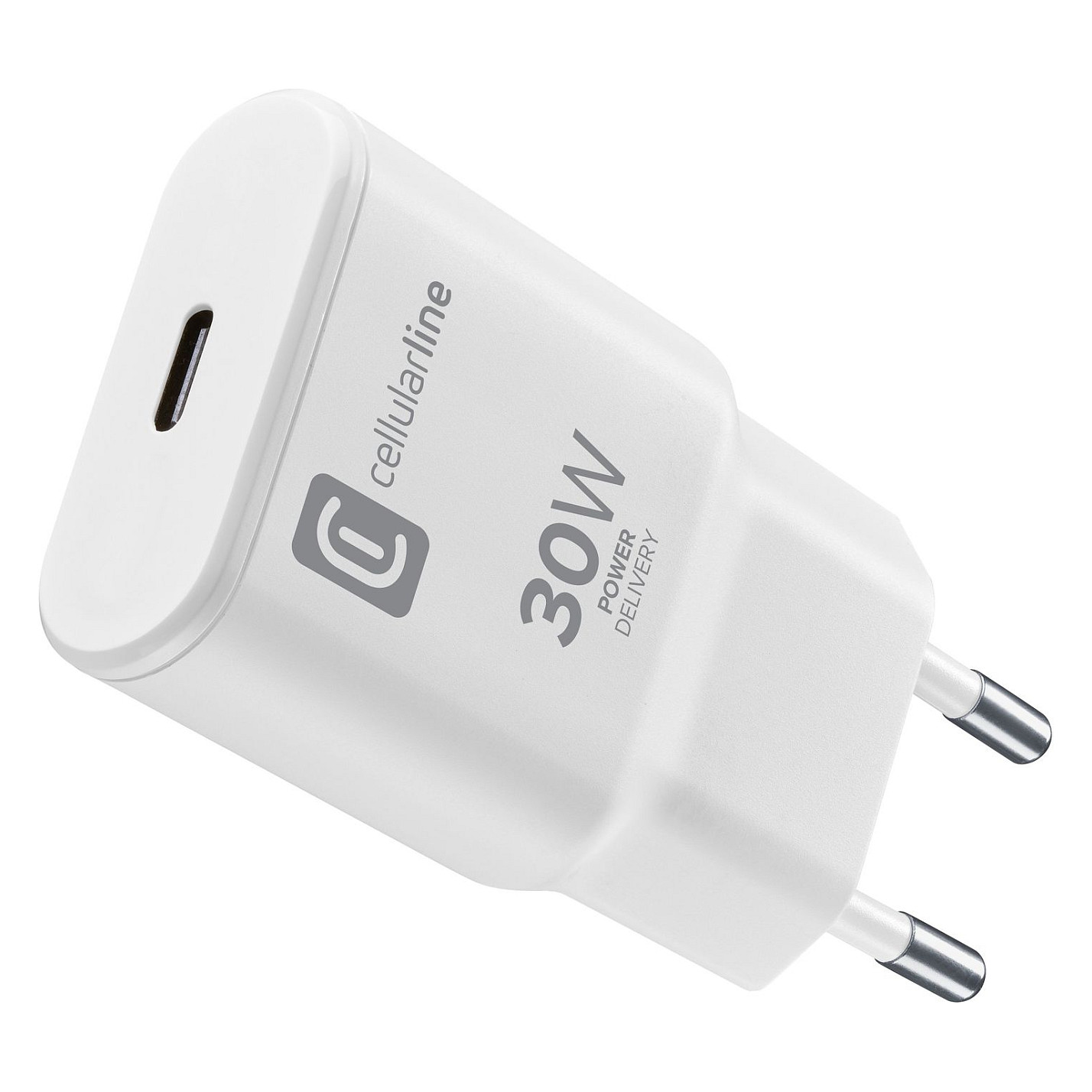 Cellularline GAN Wall Charger USB-C 30W PD Smartphone Zubehör