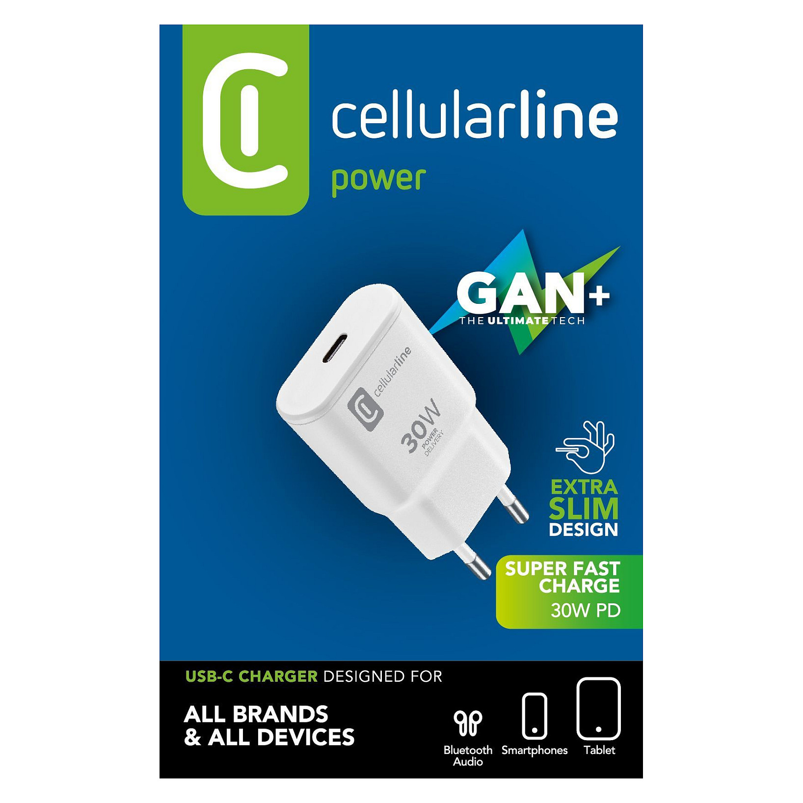 Cellularline GAN Wall Charger USB-C 30W PD