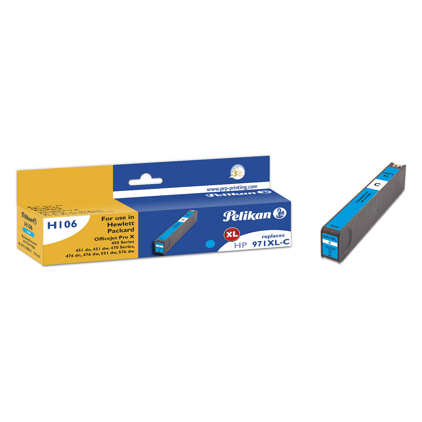 Pelikan H106 Cyan ink cartridge
