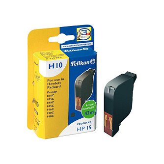 Pelikan Inkjet Cartridge H10 replaces HP 15, black, 42 ml ink cartridge