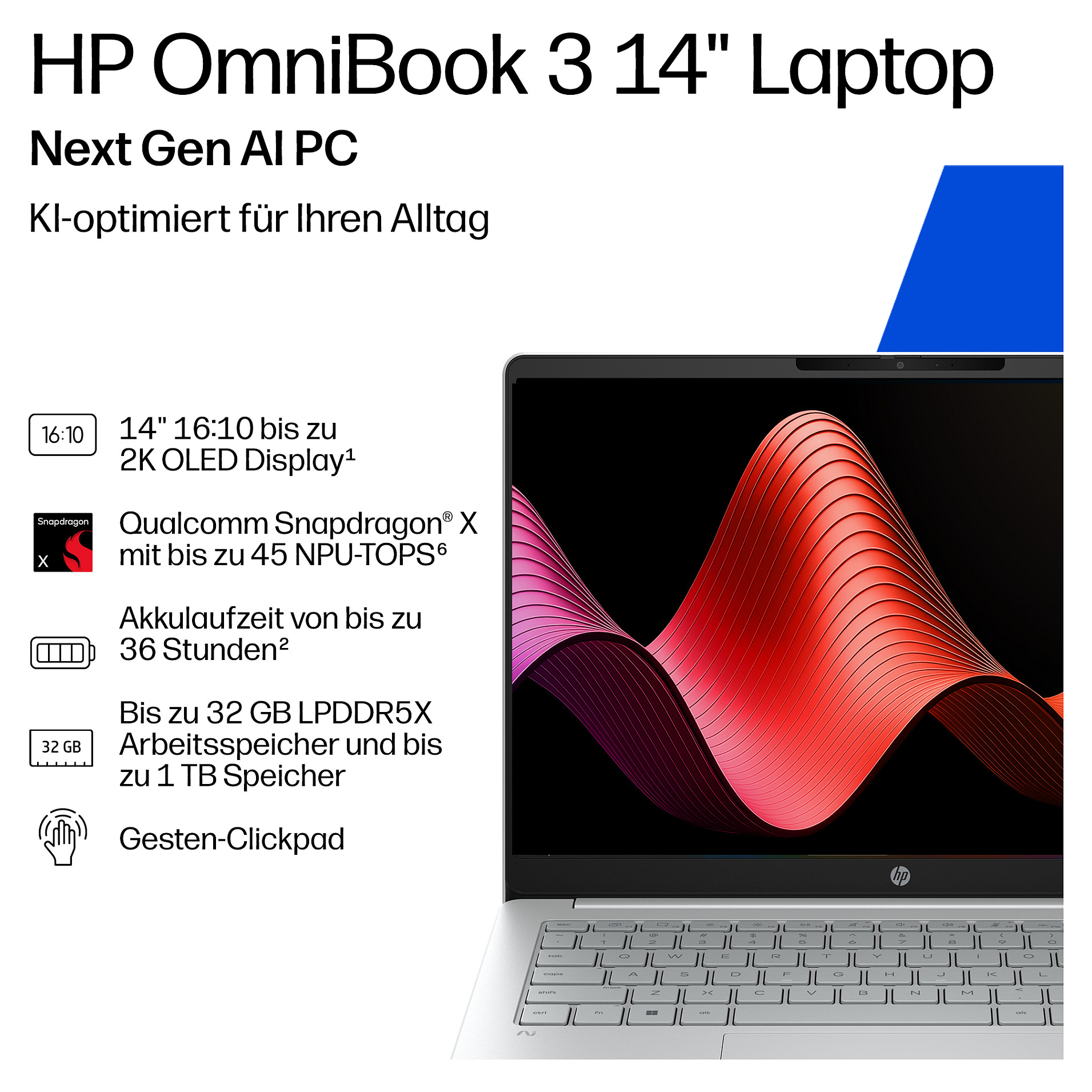 HP OmniBook 3 14-hz0351ngx Snapdragon X X1-26-100/16GB/512SSD/W11 Home