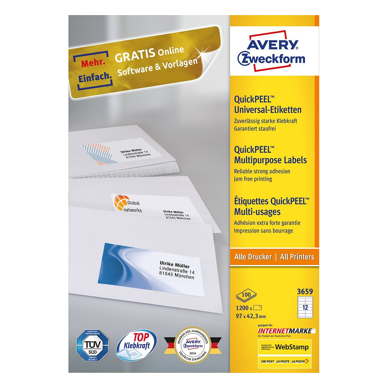 Avery 3659 self-adhesive label