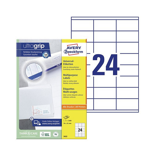 Avery 3422 self-adhesive label