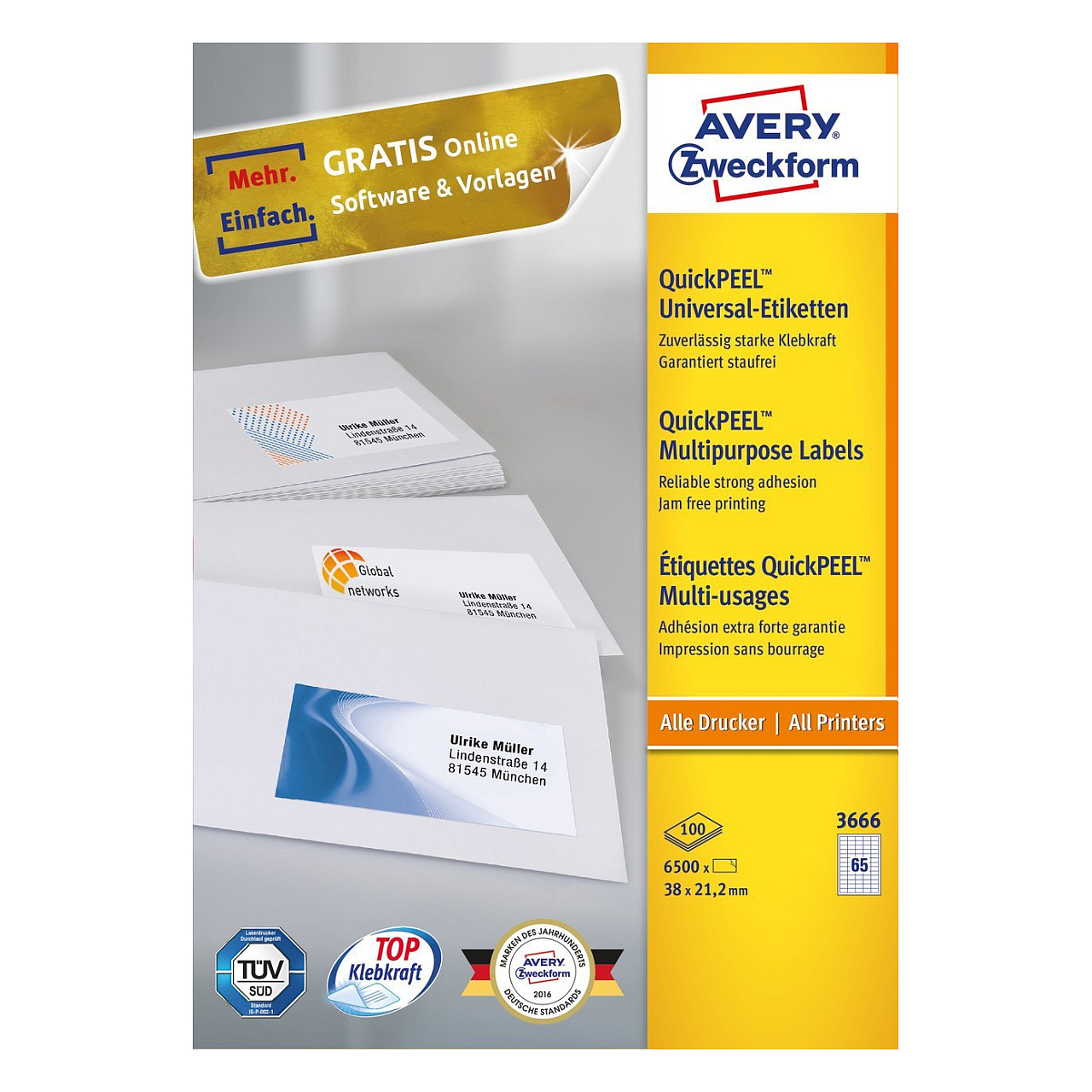 Avery 3666 self-adhesive label