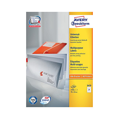 Avery 3479 printer label Zubehör Drucker