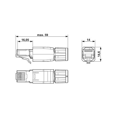 Phoenix Contact VS-08-RJ45-5-Q / IP20