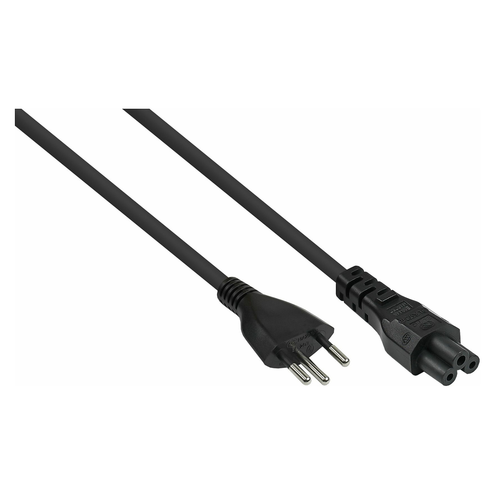 kabelmeister Netzkabel Schweiz Typ J an C5 schwarz 1,8m