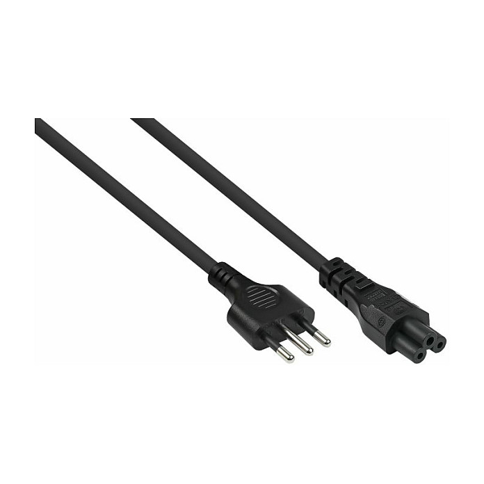 kabelmeister Netzkabel Italien Typ I an C5 schwarz 1,8m