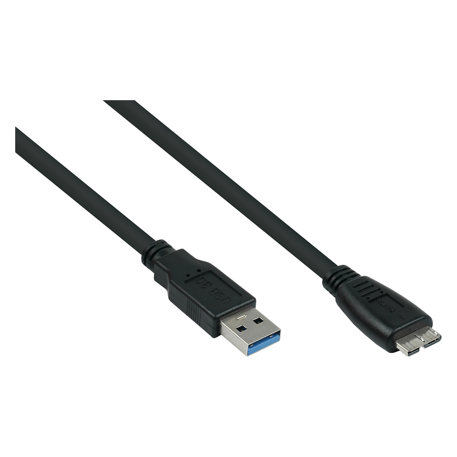 kabelmeister USB3.0 Kabel A-Micro B UL schwarz 1m