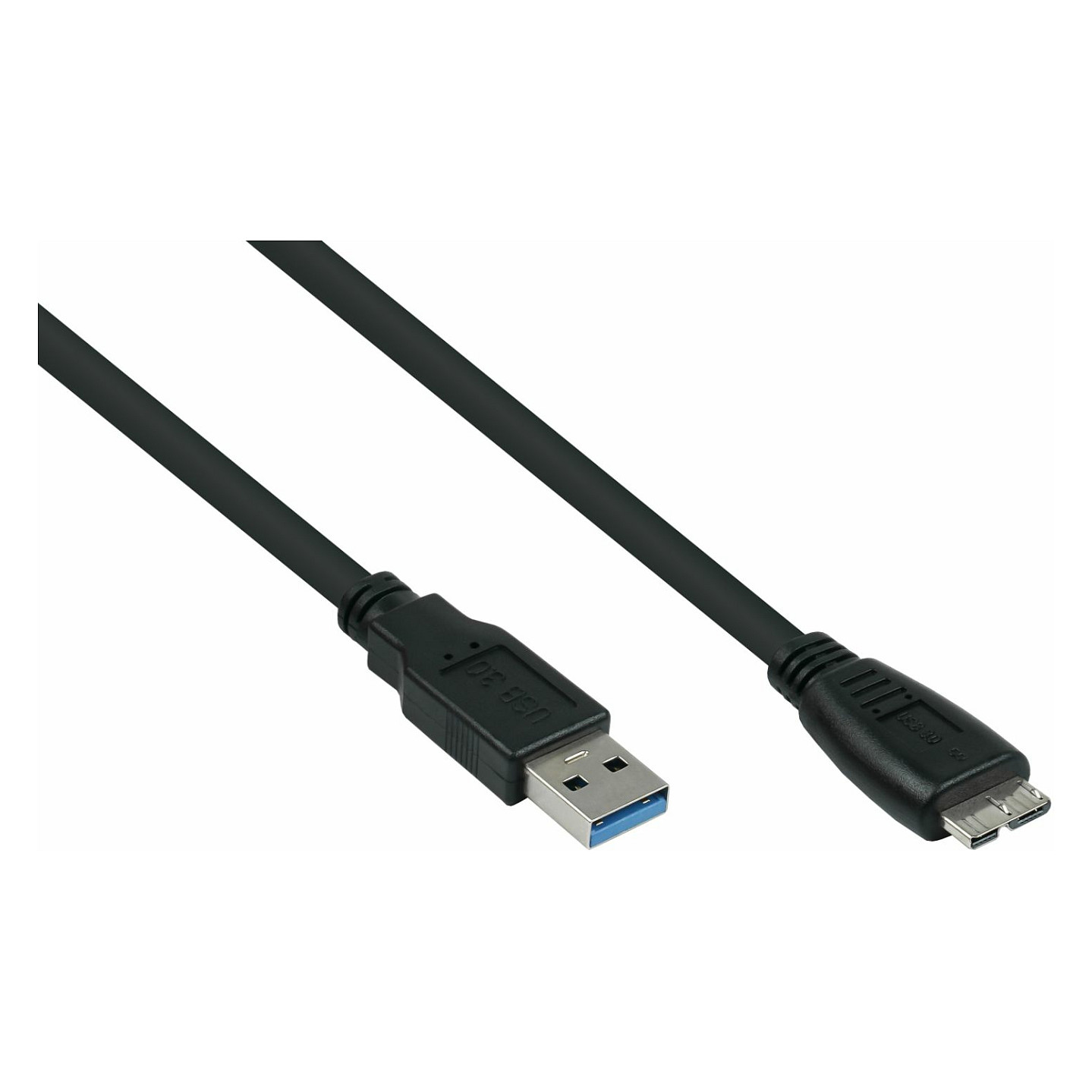 kabelmeister USB3.0 Kabel A-Micro B UL schwarz 1,8m