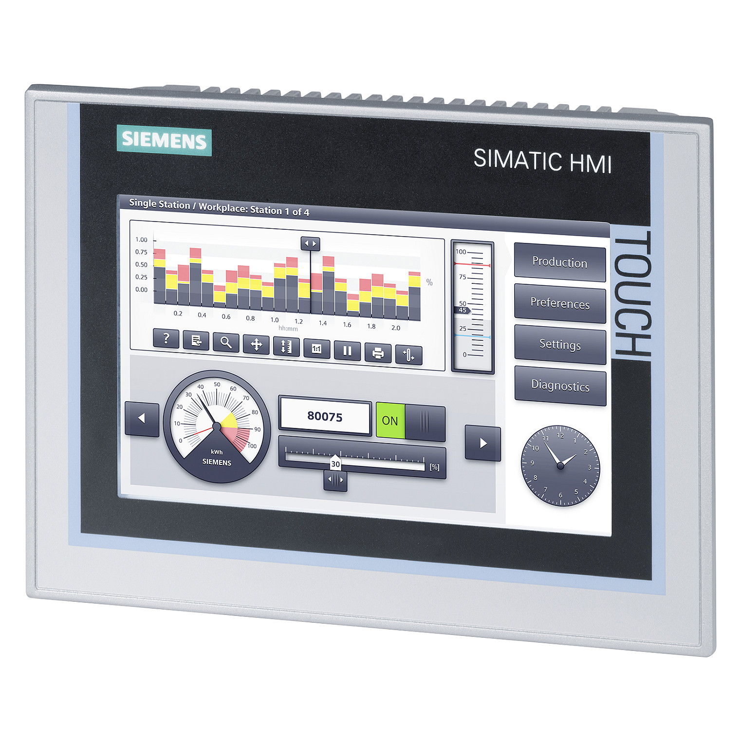 Siemens 6AV2124-0GC01-0AX0 touch control panel Elektroinstallation