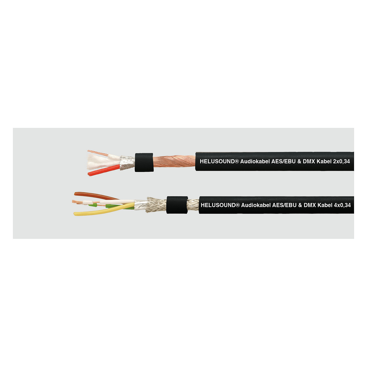 HELU LIGHT DMX Leitung 4x0,34 schwarz AES/EBU und DMX-Kabel 400033 (Inhalt 1 Stück)