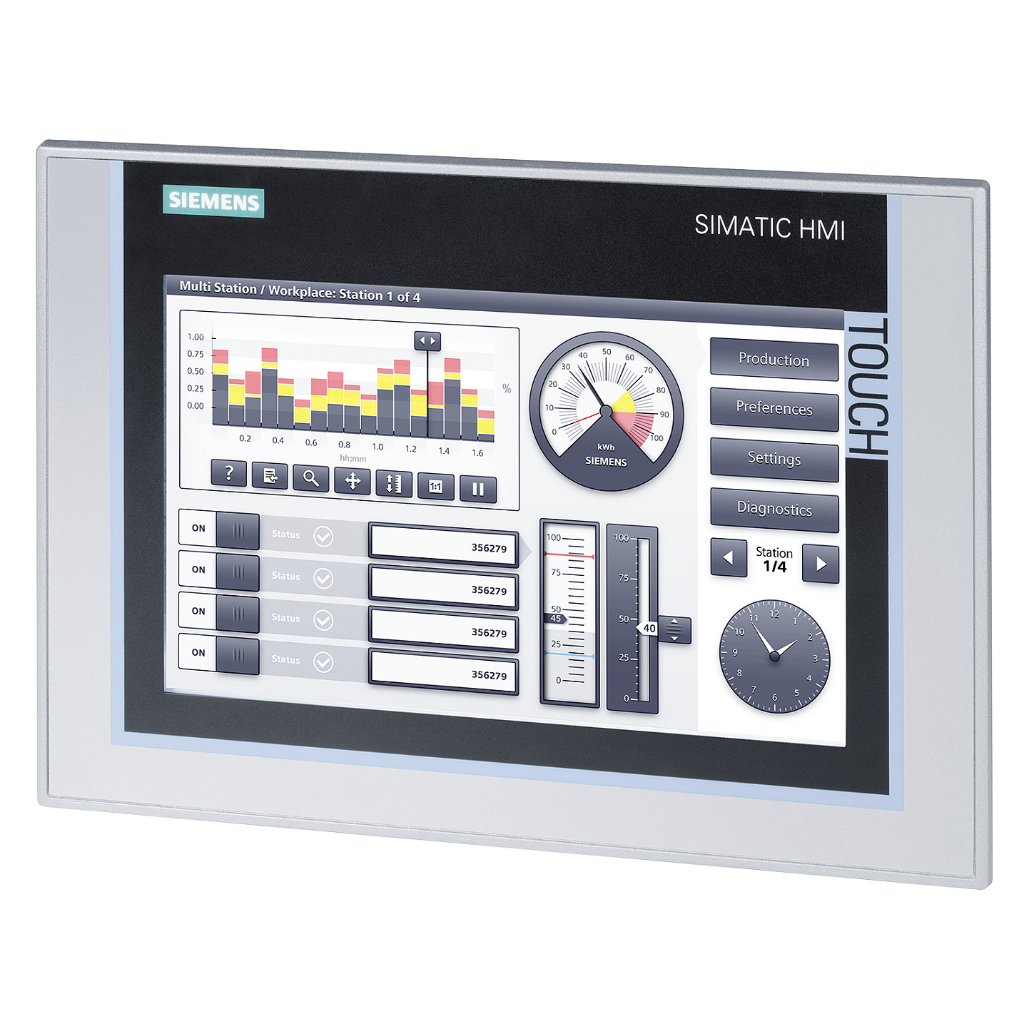 Siemens 6AV2124-0JC01-0AX0 touch control panel Elektroinstallation