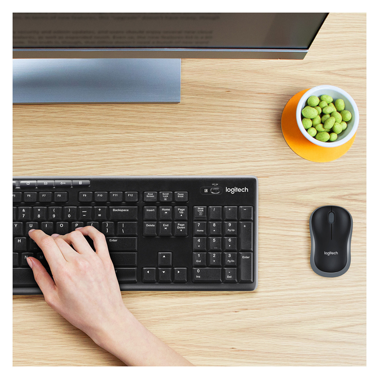 Logitech Wireless Combo Mk270 Keyboard Mouse Included Rf Wireless Qwerty Black, Silver
