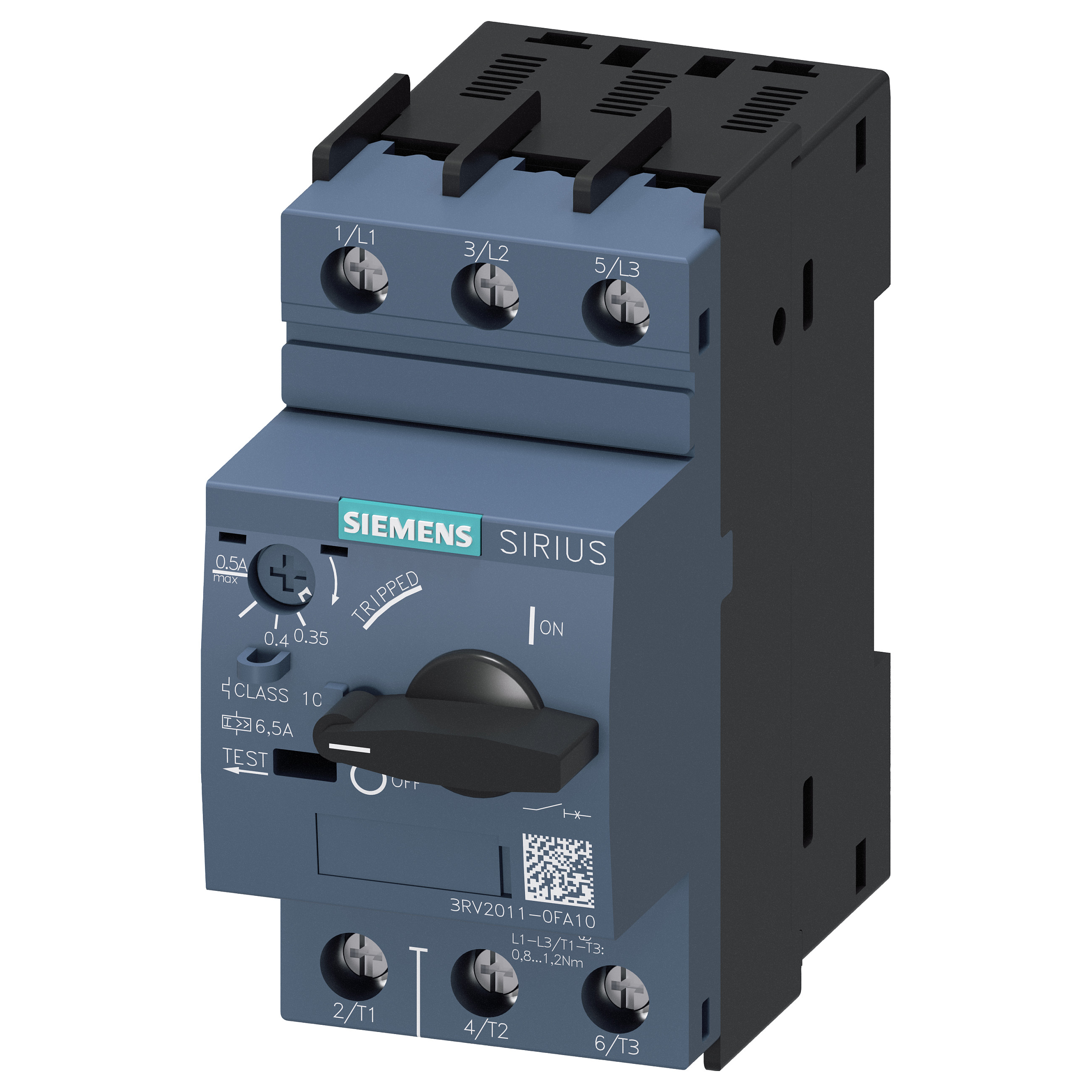 Siemens 3RV20110FA10 Motorschutzschalter S00 0,35-0,5A Class10 Schraub. Elektroinstallation