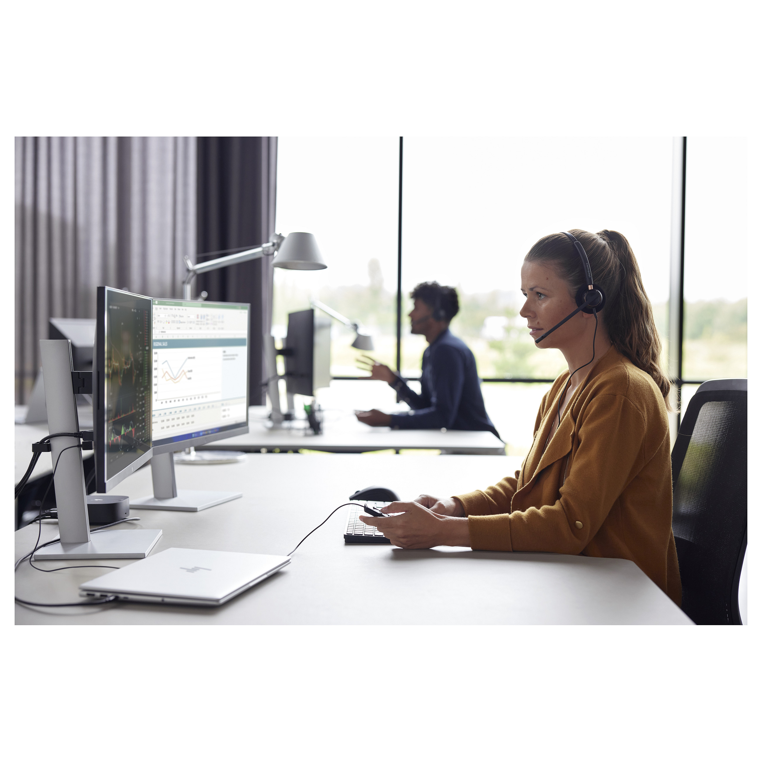 HP Poly EncorePro HW510 Headset On-Ear Wired Quick Disconnect (89433-01)