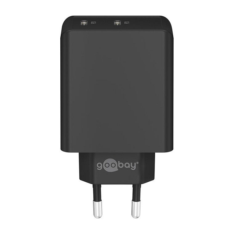 Goobay USB-Câ„¢ PD Dual-Schnellladegerät (36 W) schwarz