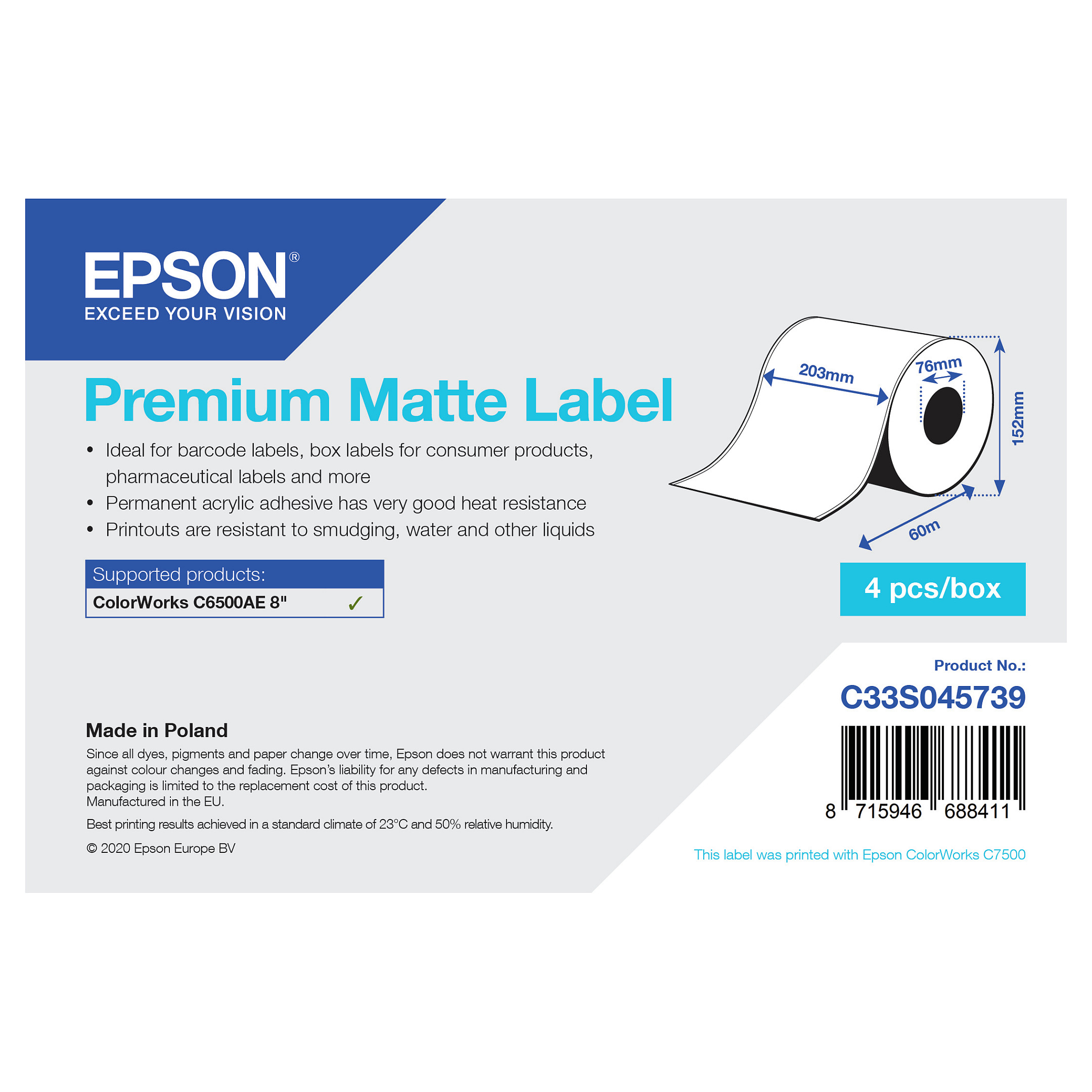 Epson C33S045739 printer label Zubehör Drucker