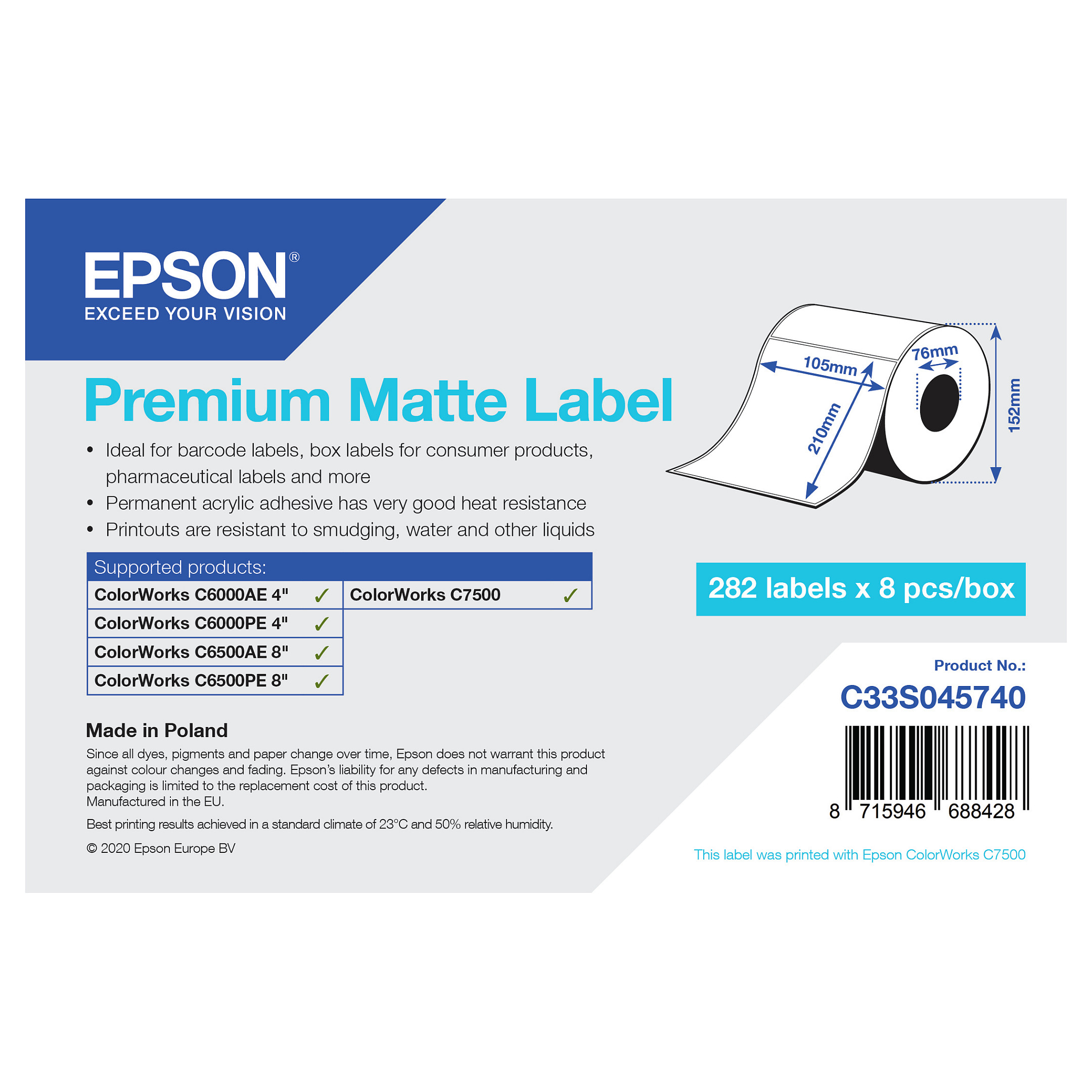 Epson C33S045740 printer label Zubehör Drucker