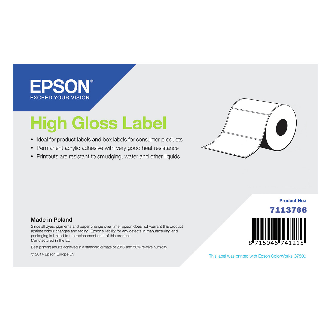 Epson High Gloss Label Zubehör Drucker