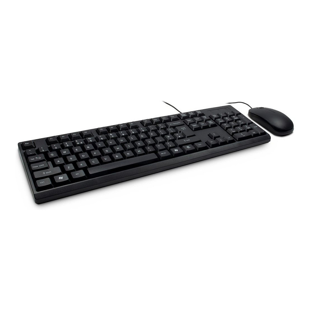 Inter-Tech Tas NK-1000EC QWERTY, Tastatur + Maus-Set, schw.