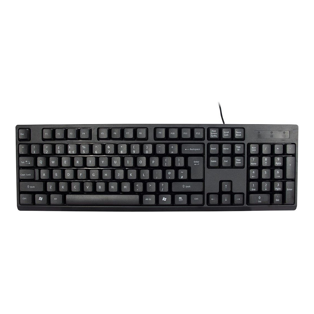 Inter-Tech Tas NK-1000EC QWERTY, Tastatur + Maus-Set, schw.