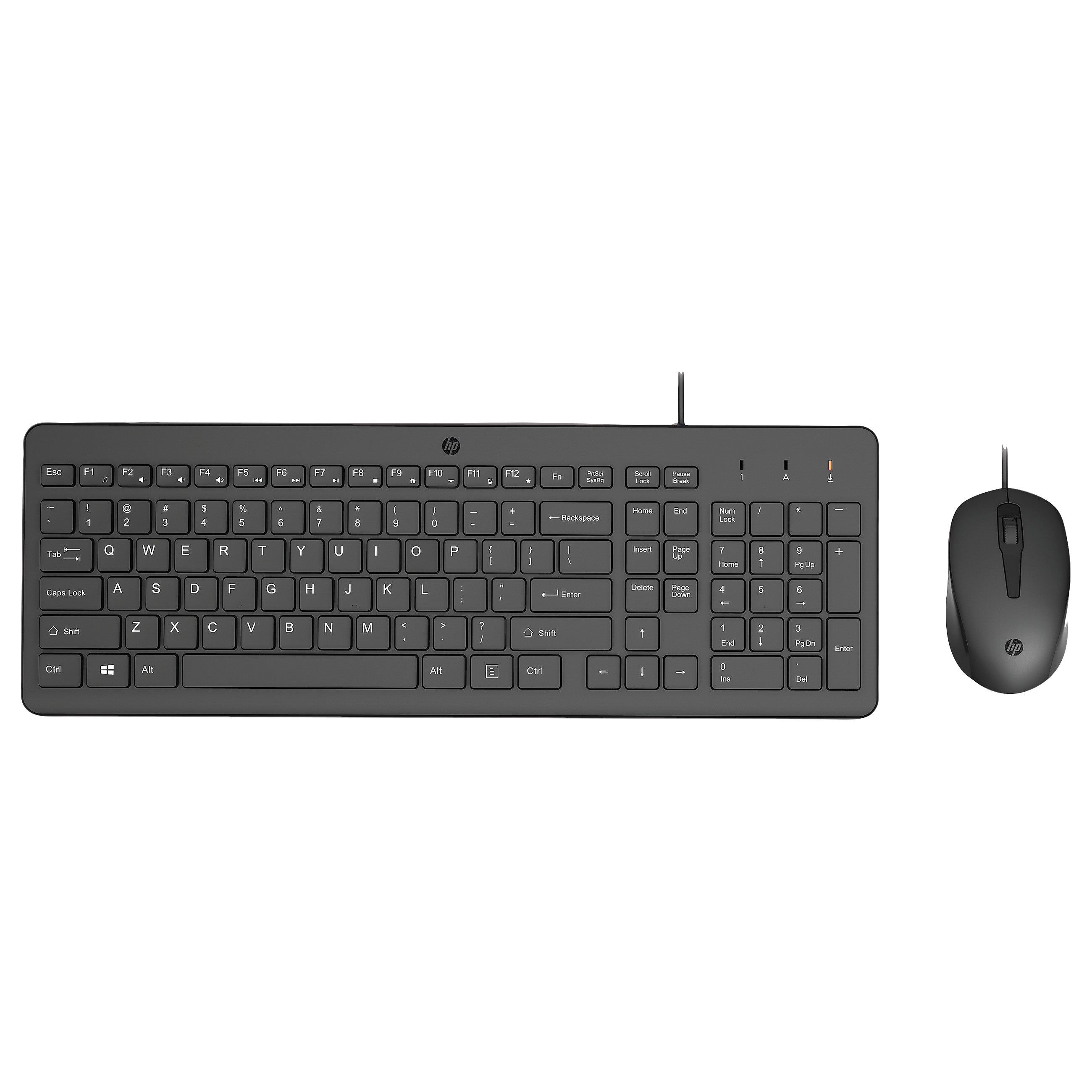 HP 150 - Tastatur-und-Maus-Set - USB - GB - Schwarz Mäuse & Tastaturen