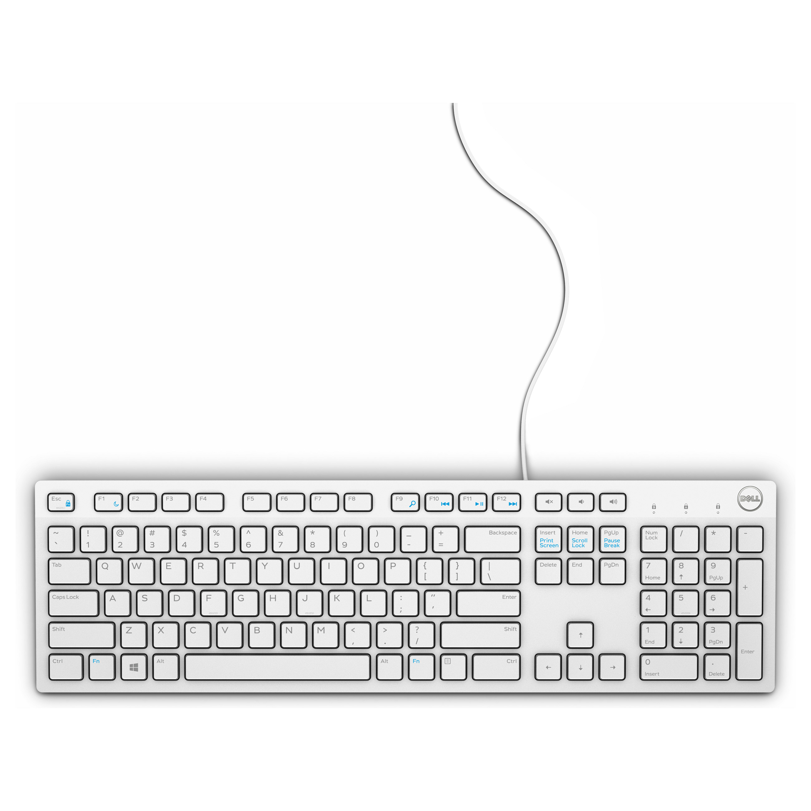 DELL Wired Keyboard KB216 US International QWERTY White Mäuse & Tastaturen