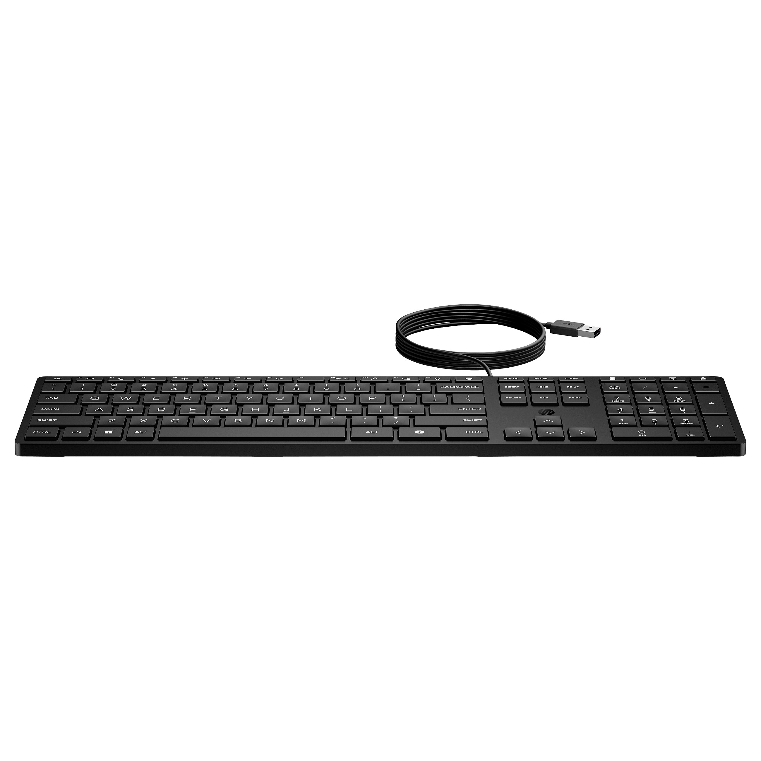 HP Desktop 320K - Tastatur - 3-Zonen-Layout, flache Tastenreise - full size - USB - Italienisch - Schwarz - Smart Buy Mäuse & Tastaturen