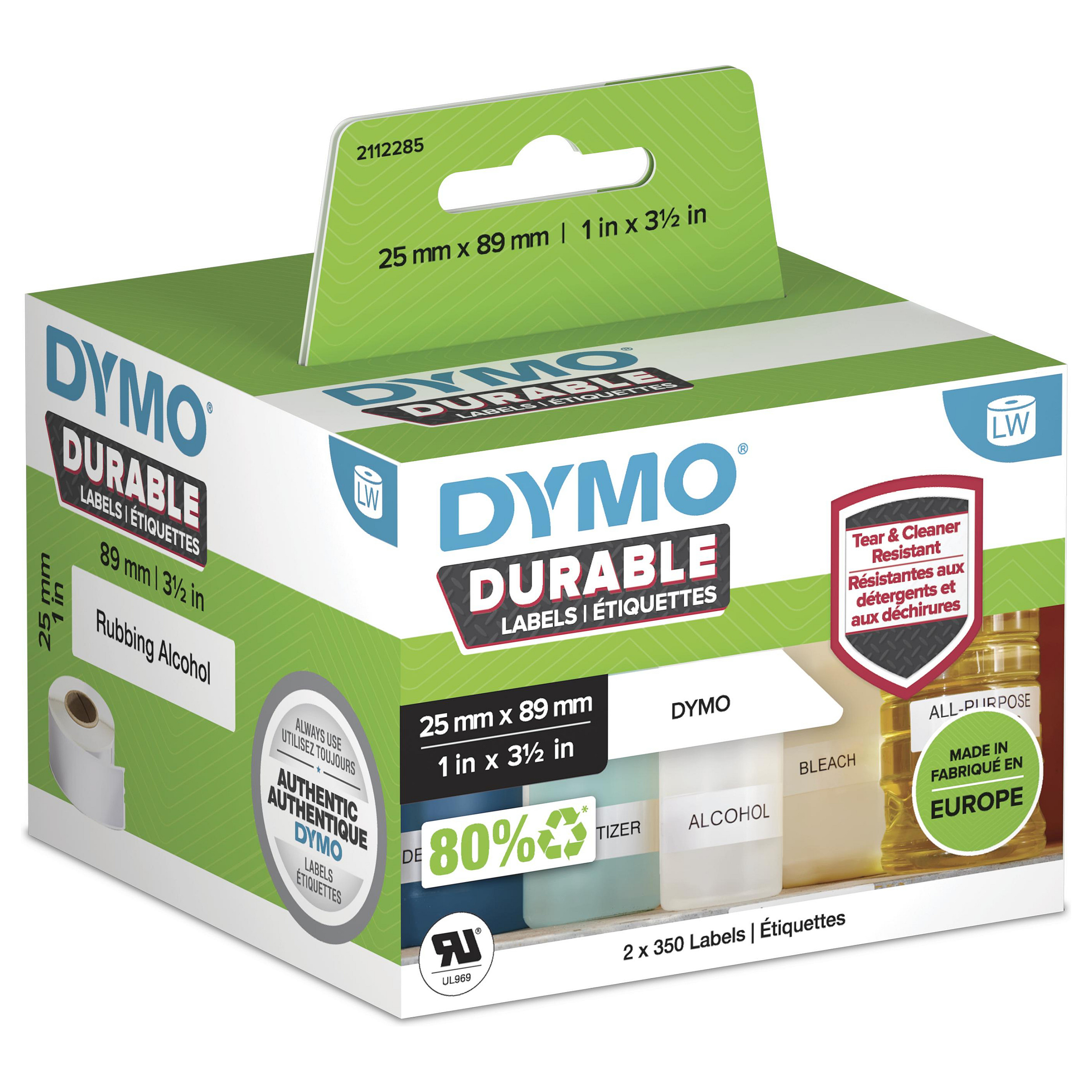 Dymo LW-Kunststoff-Etiketten 25 x 89 mm 2x 350 St. Zubehör Drucker