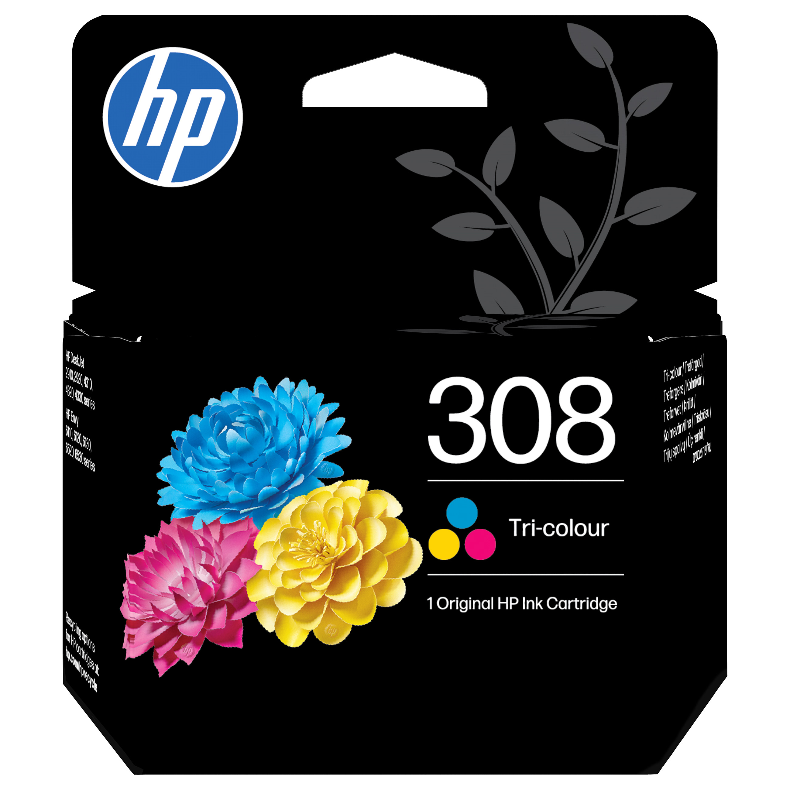 HP 308 Tri-color Original Ink Cartridge Cyan, Magenta, Gelb 500Seiten 120Seiten Tinte