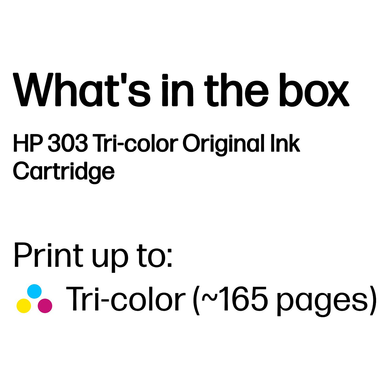 HP 303 Tri-color Original Ink Cartridge Cyan, Magenta, Gelb 165Seiten