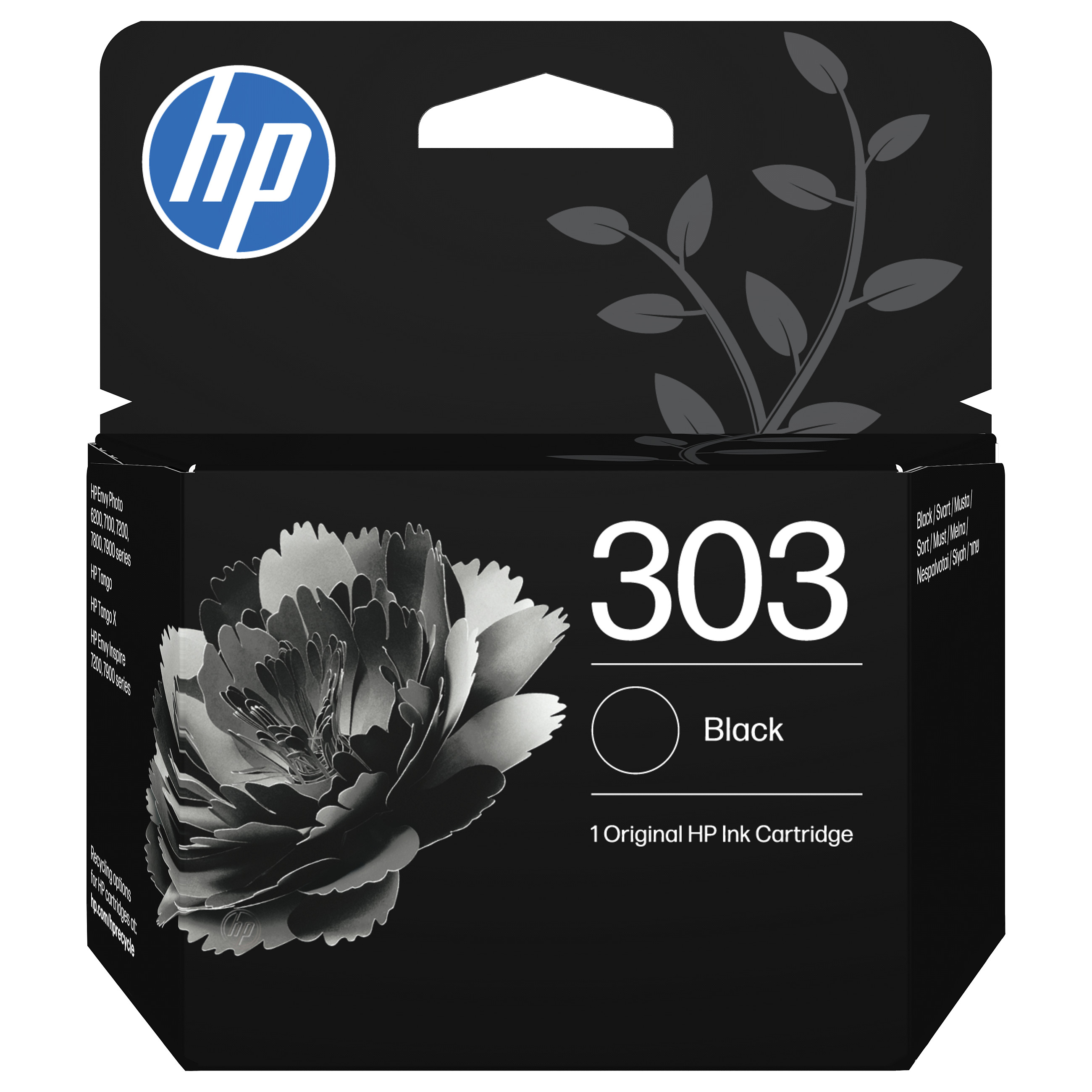 HP 303 Black Original Ink Cartridge Schwarz 200Seiten Tinte