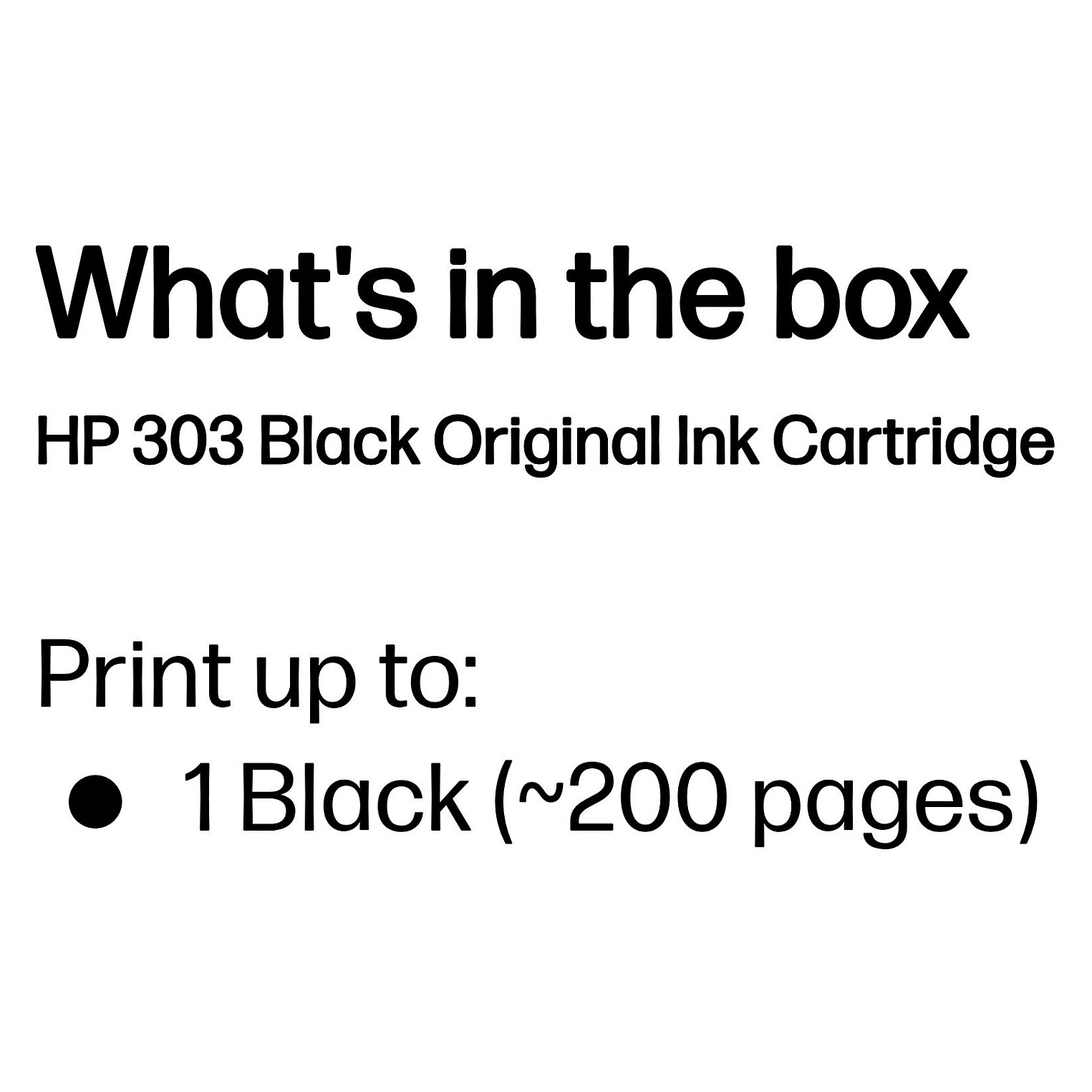 HP 303 Black Original Ink Cartridge Schwarz 200Seiten