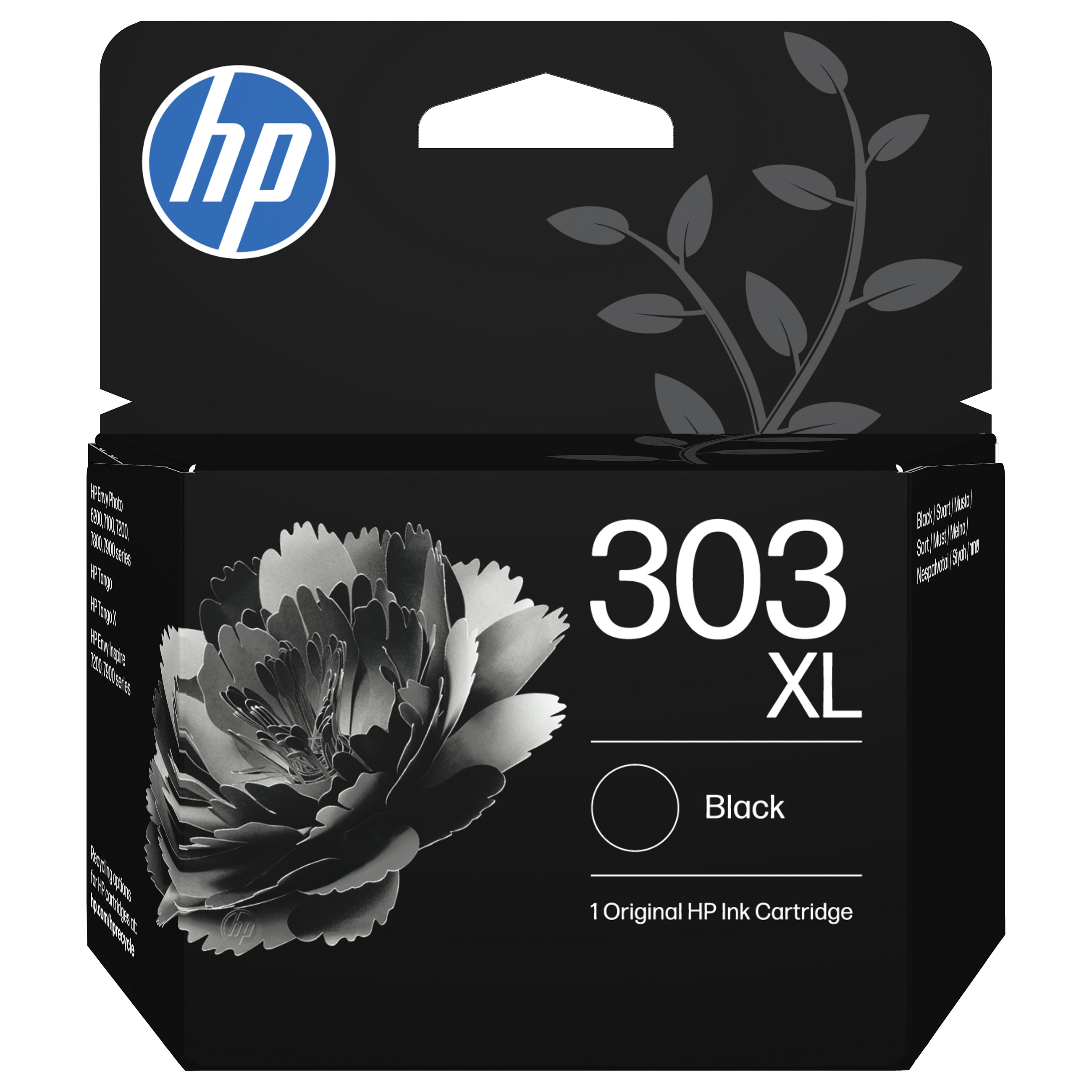 HP 303XL High Yield Black Original Ink Cartridge Schwarz 12ml 600Seiten Tinte