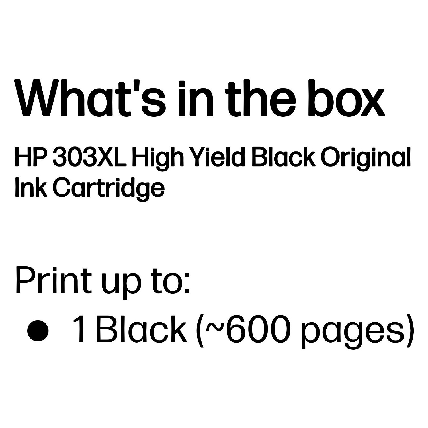 HP 303XL High Yield Black Original Ink Cartridge Schwarz 12ml 600Seiten