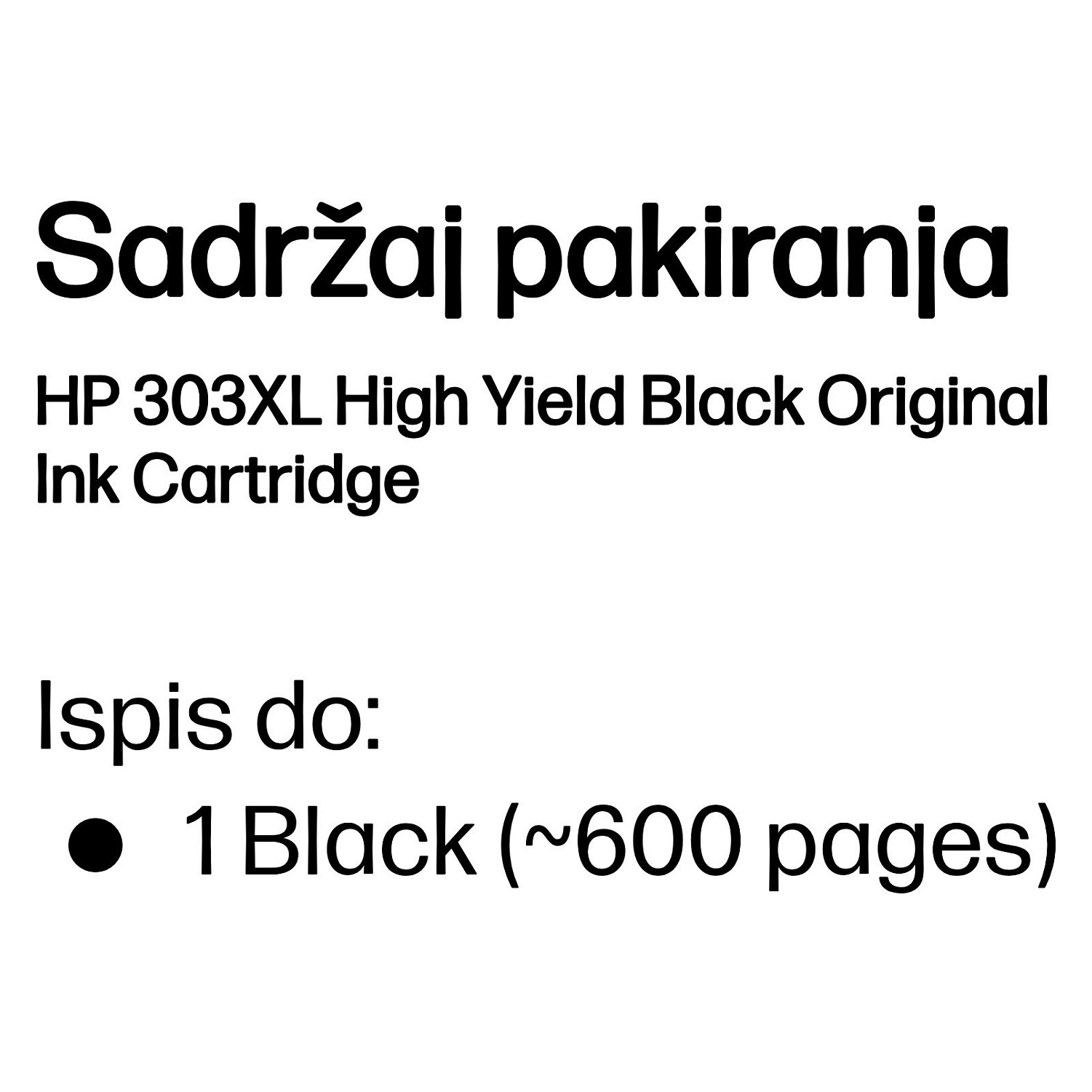 HP 303XL High Yield Black Original ink cartridge