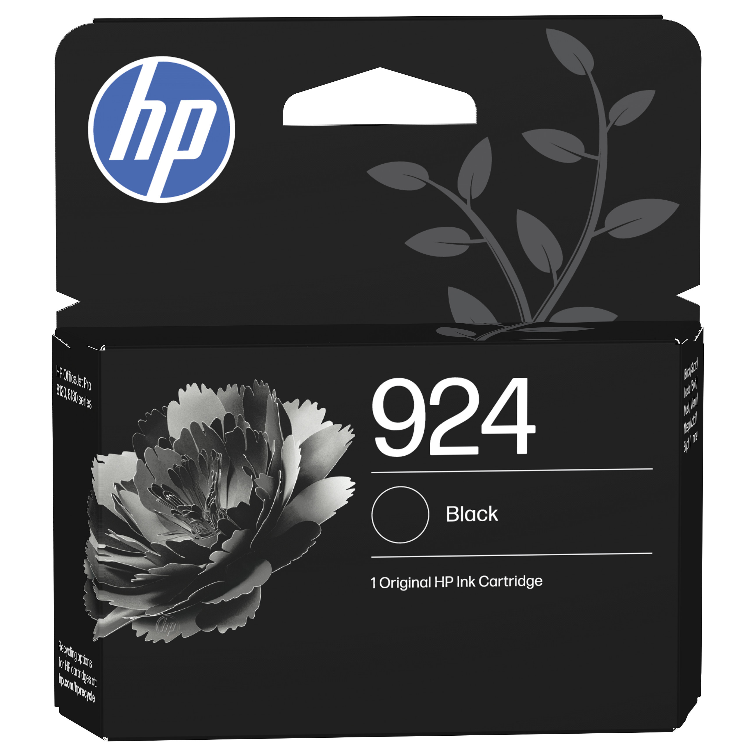 HP 924 Black Original Ink Cartridge Schwarz 500Seiten 400Seiten