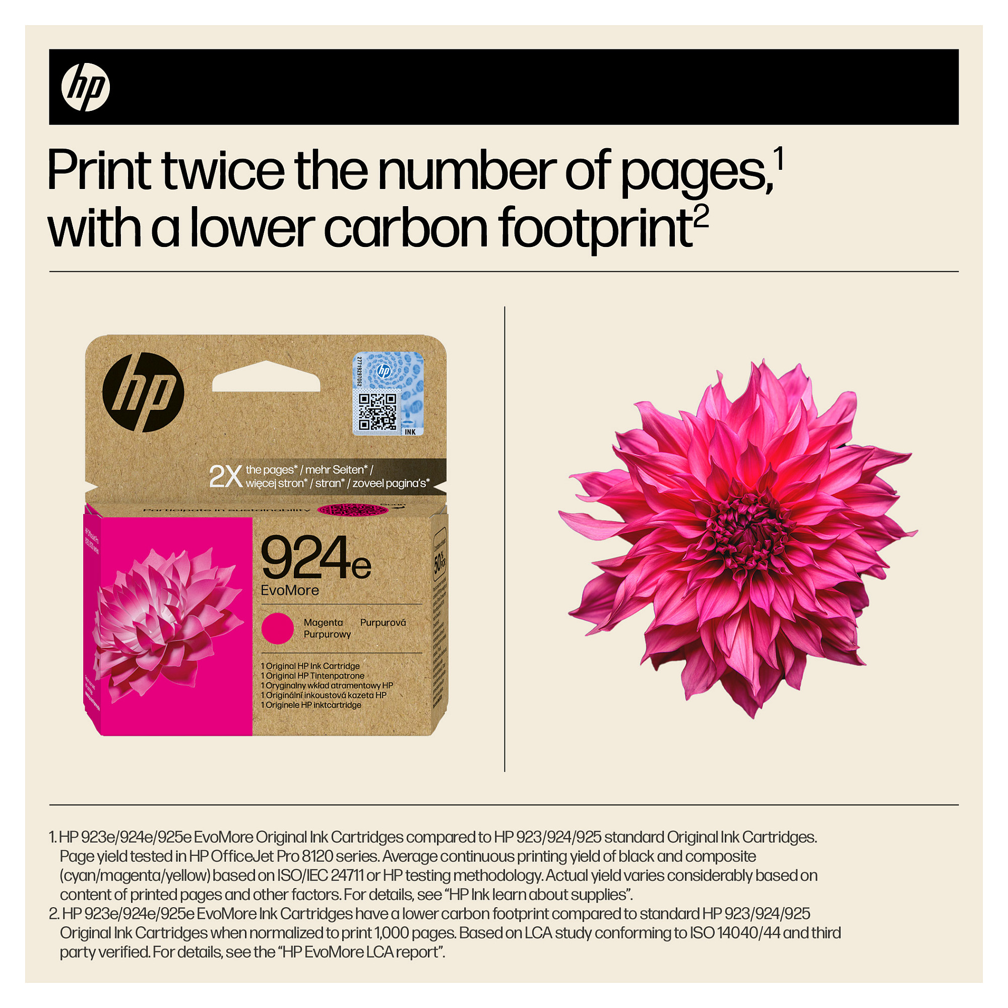 HP 924e EvoMore Magenta Original Ink Cartridge Magenta 800Seiten