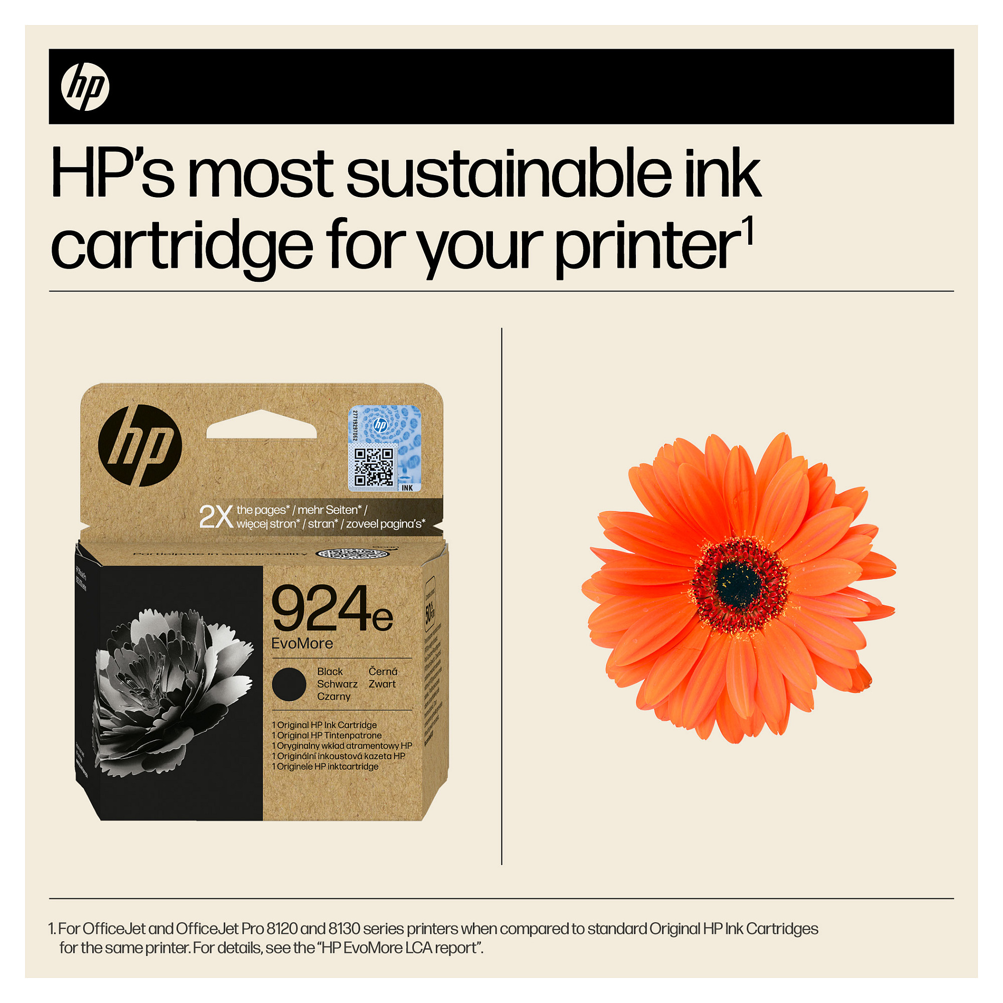 HP 924e EvoMore Black Original Ink Cartridge Schwarz 1000Seiten