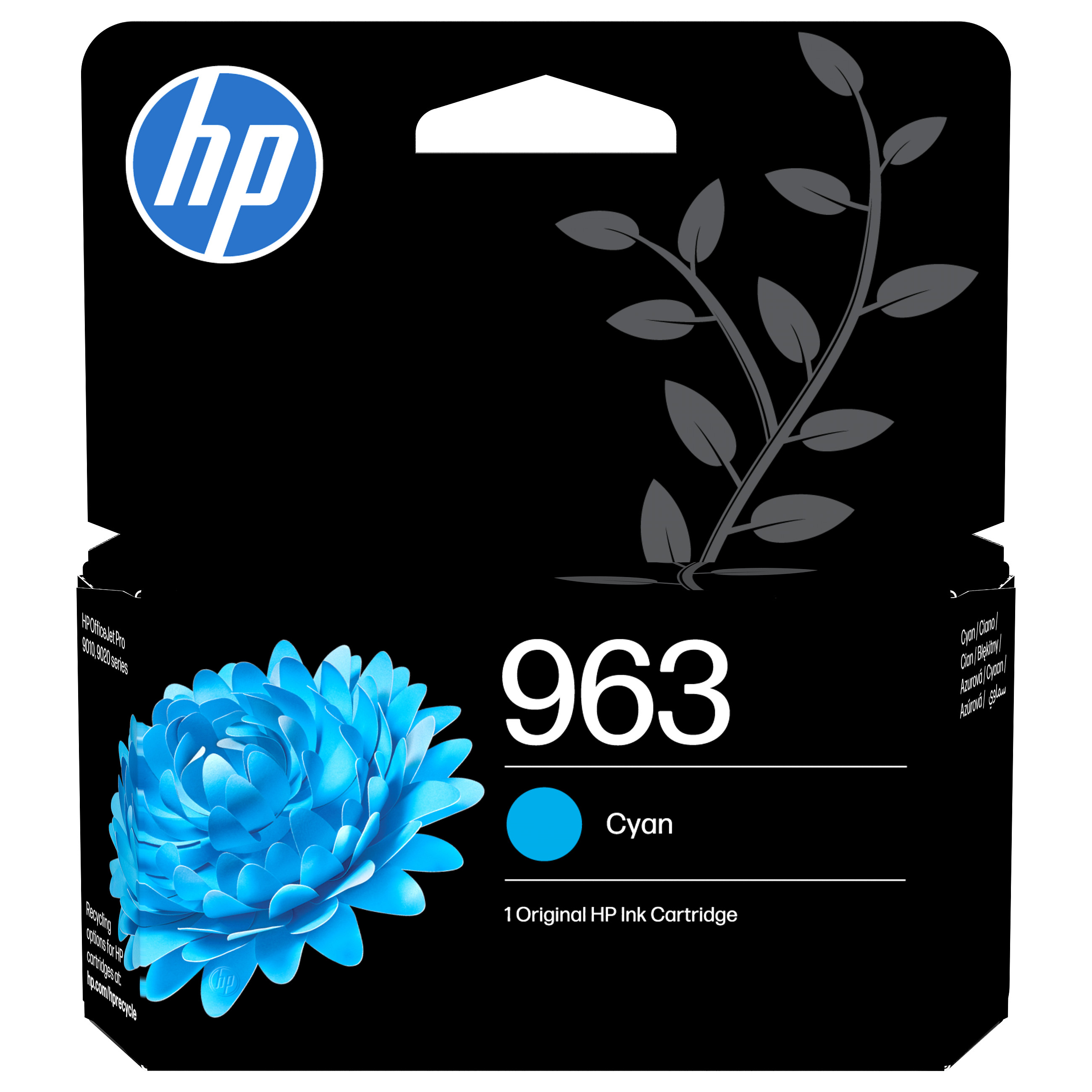 HP 963 Cyan Original Ink Cartridge Cyan 10,74ml 700Seiten Tinte