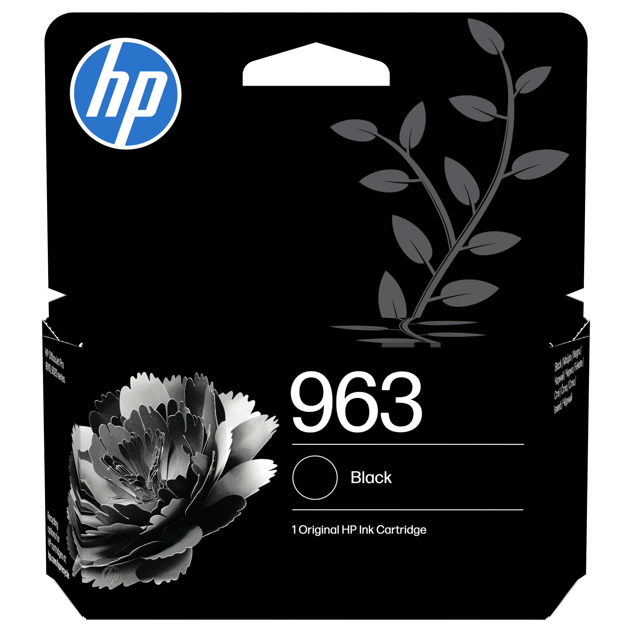 HP 963 Black Original Ink Cartridge Schwarz 24,09ml 1000Seiten Tinte