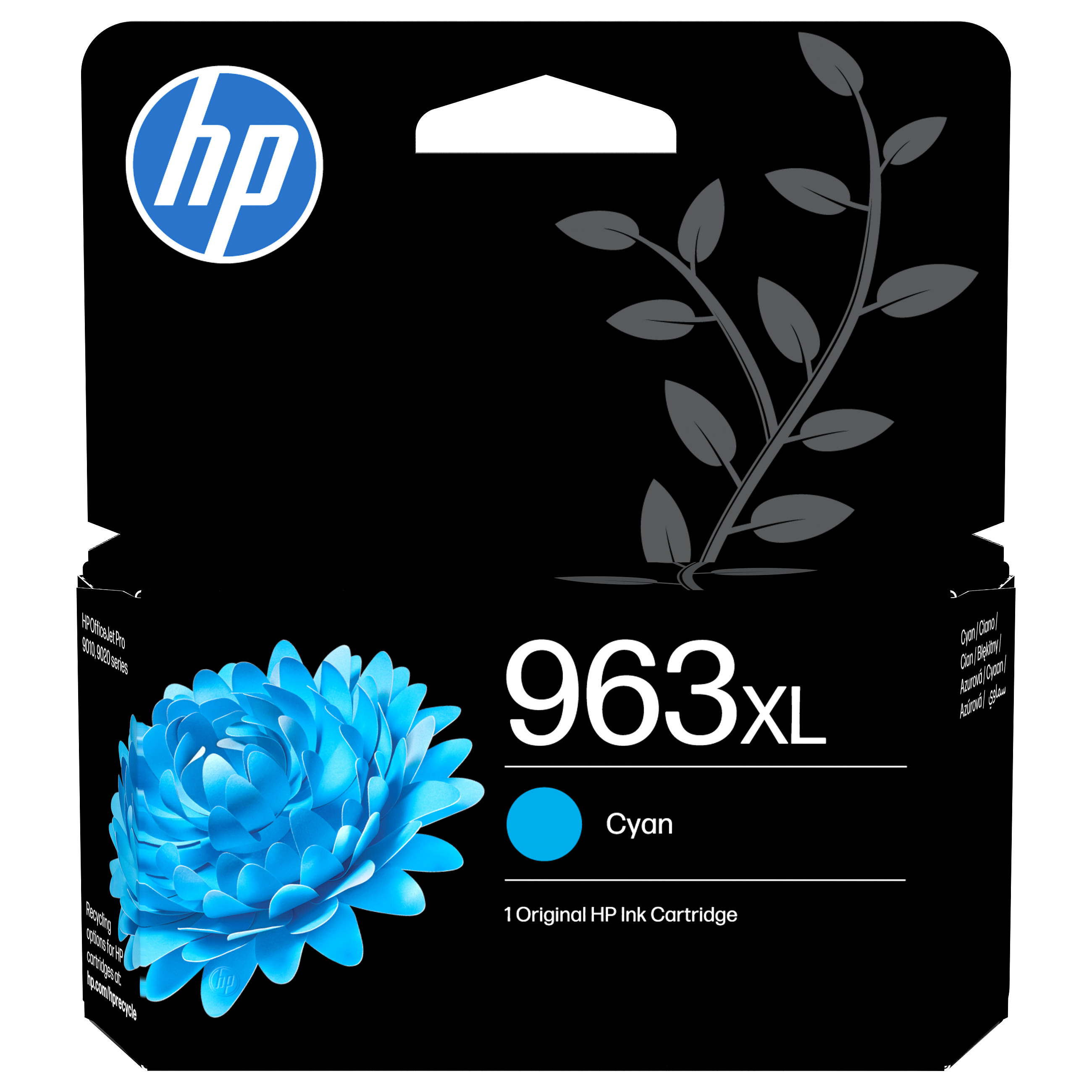 HP 963XL High Yield Cyan Original Ink Cartridge Cyan 22,77ml 1600Seiten Tinte